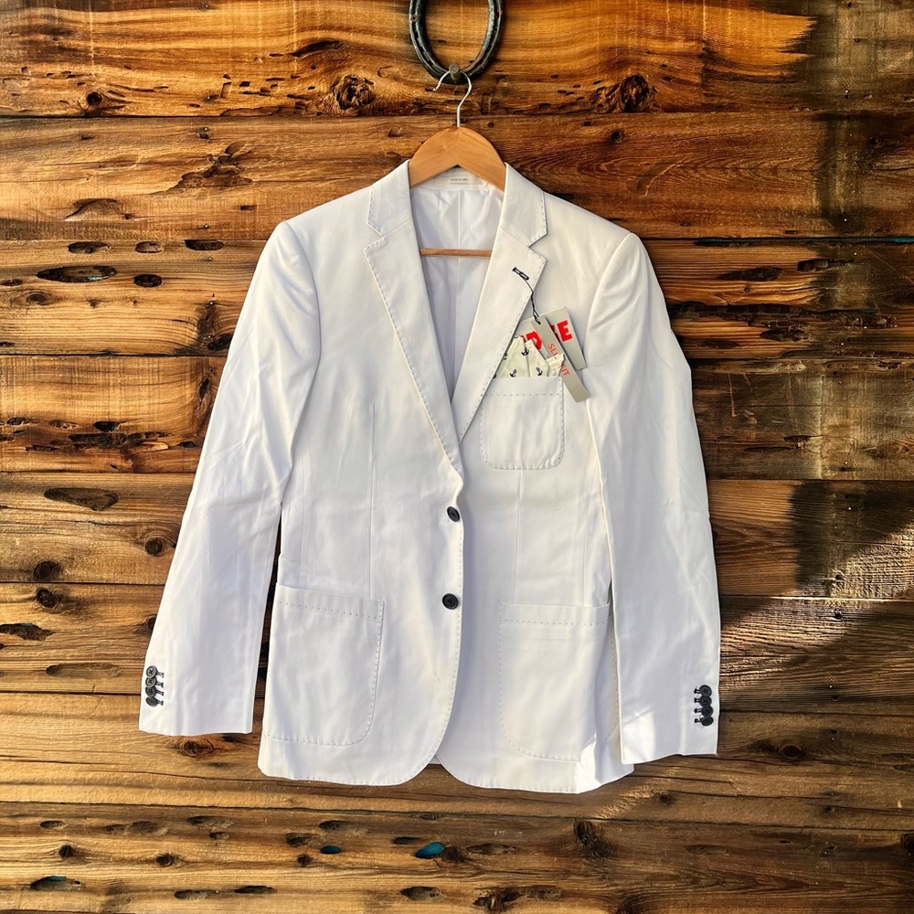 EDGE | By WD•NY NWT Slim Fit White Men's Blazer S